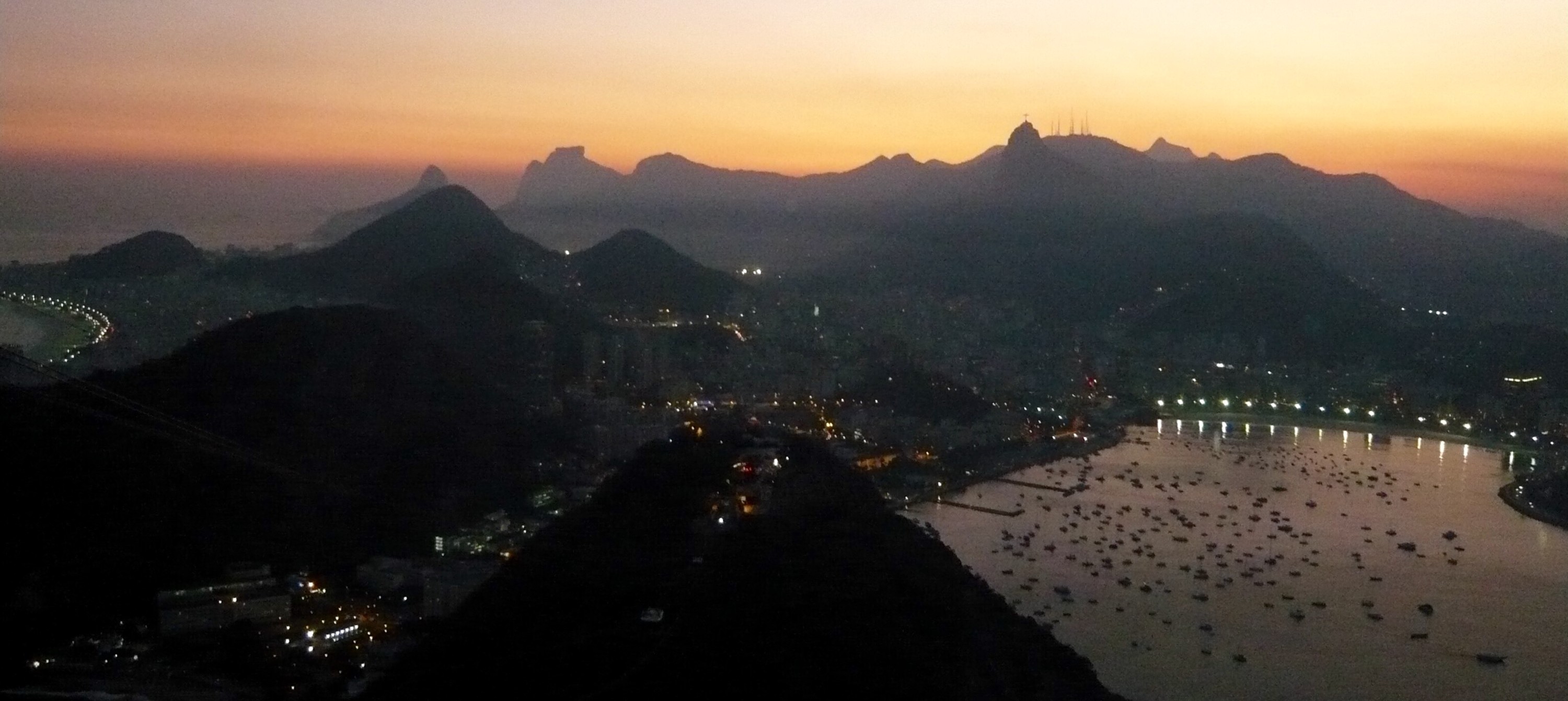 Vue Pão de açucar - coucher de soleil